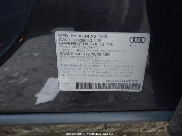 WA1LFAFP6EA048670 Audi Q5 2.0t Premium