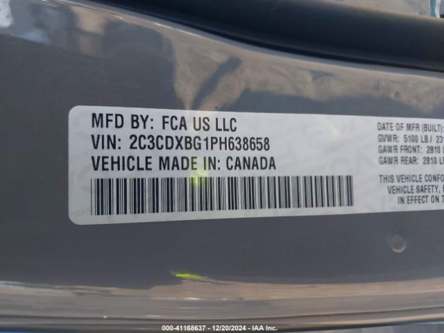 2C3CDXBG1PH638658 Dodge Charger Sxt