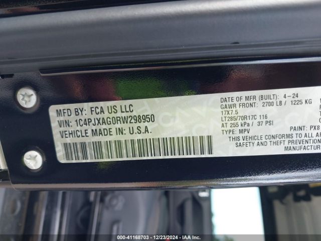 2024 JEEP WRANGLER 1C4PJXAG0RW298950 Photo 8
