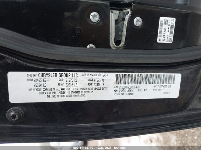 Chrysler 300 2014 2C3CCARG5EH297476 Image 9