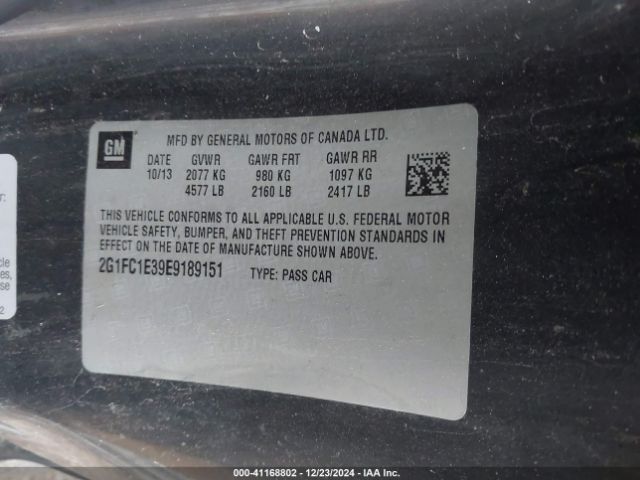 2G1FC1E39E9189151 Chevrolet Camaro 2lt