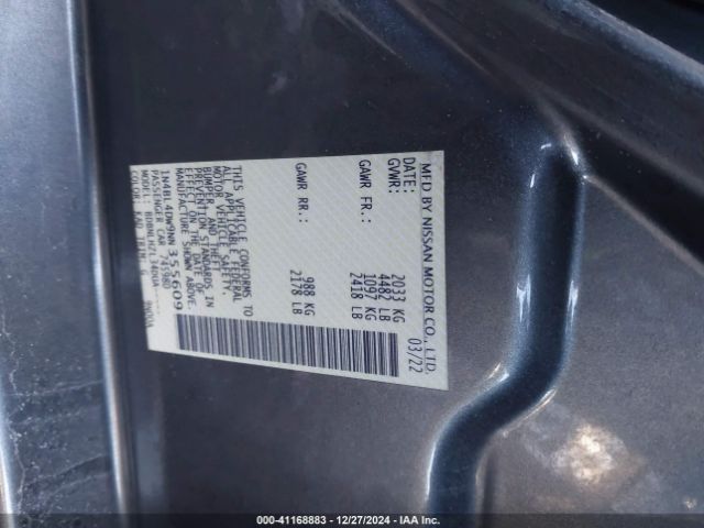 1N4BL4DW9NN355609 Nissan Altima Sv Intelligent Awd