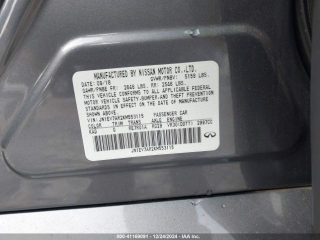JN1EV7AR2KM553115 Infiniti Q50 3.0t Luxe