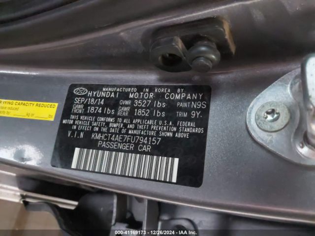 KMHCT4AE7FU794157 Hyundai ACCENT GLS