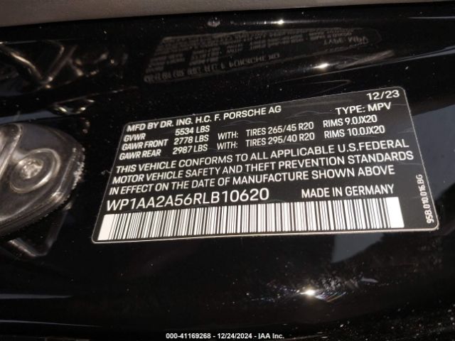 WP1AA2A56RLB10620 Porsche Macan T