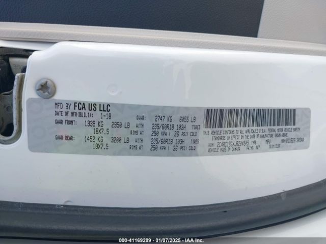 2C4RC1BGXJR204505 Chrysler Pacifica Touring L