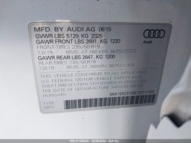 2019 AUDI Q3 WA1EECF35K1071194 Photo 8
