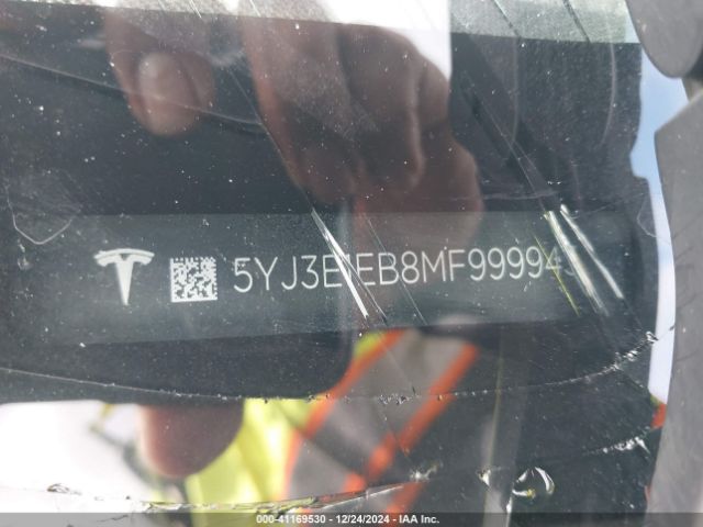 5YJ3E1EB8MF999943 Tesla Model 3 Long Range Dual Motor All-wheel Drive