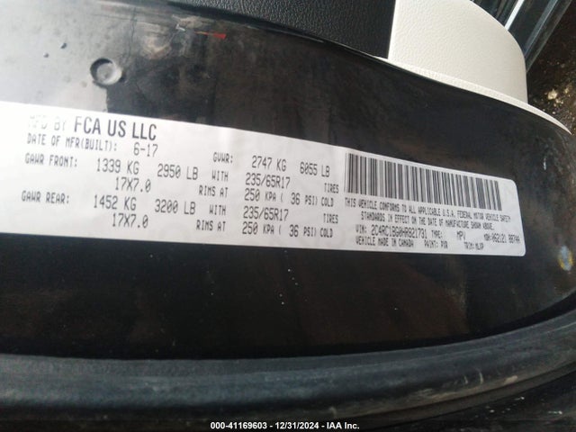 Chrysler Pacifica Touring-l 2017 2C4RC1BG0HR821731 Image 9