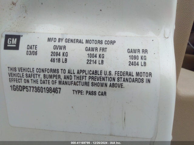 2006 CADILLAC CTS 1G6DP577360198467 Photo 8