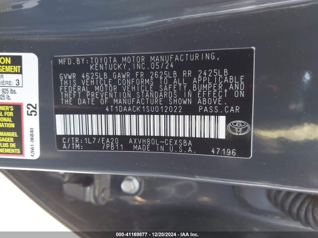 Toyota CAMRY SE 2025 4T1DAACK1SU012022 Image 9