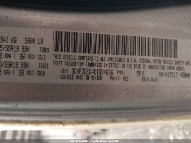 2019 DODGE JOURNEY 3C4PDDEG4KT694696 Photo 8