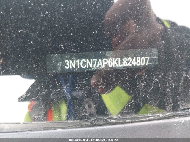 3N1CN7AP6KL824807 Nissan Versa 1.6 S+
