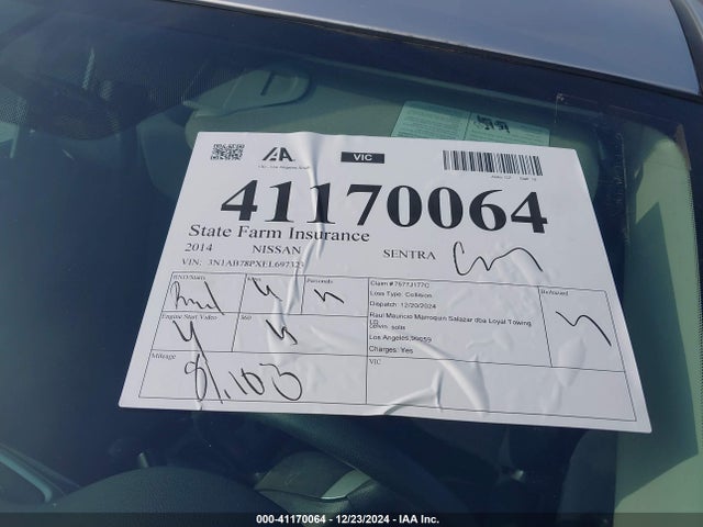 Nissan SENTRA SV 2014 3N1AB7APXEL697323 Image 17