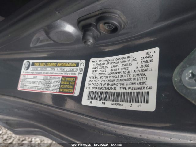 2HGFG3B0XEH525432 Honda Civic Ex-l