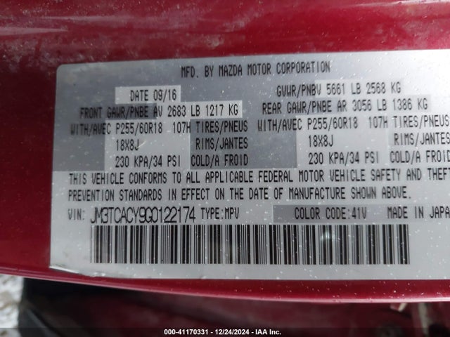 Mazda py 2016 JM3TCACY9G0122174 Image 25
