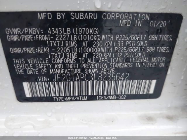 JF2GTAPC3L8235642 Subaru Crosstrek Premium