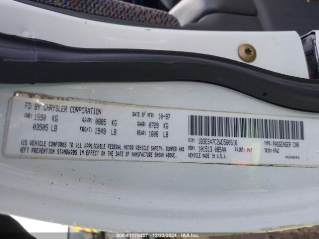 1998 DODGE NEON 1B3ES47C2WD560516 Photo 8