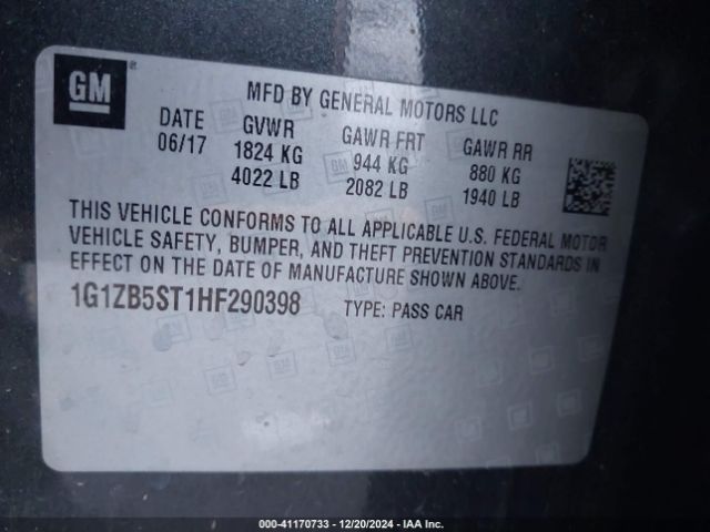 1G1ZB5ST1HF290398 Chevrolet MALIBU LS