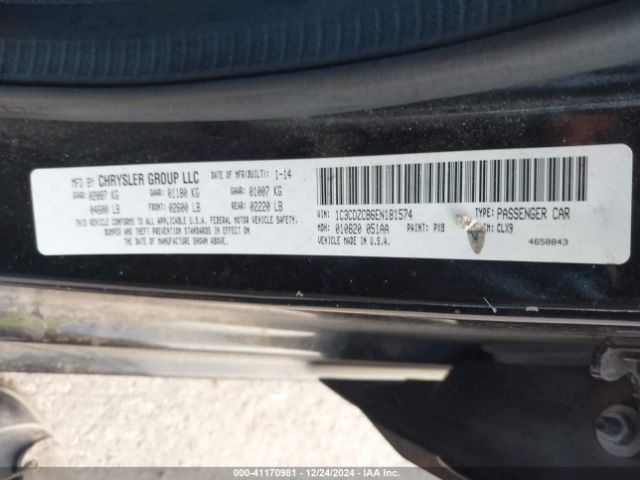 1C3CDZCB6EN181574 Dodge Avenger Sxt