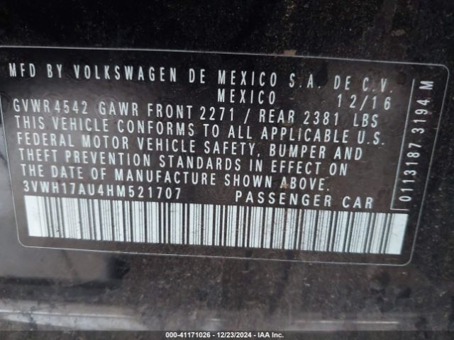 3VWH17AU4HM521707 Volkswagen Golf Alltrack Tsi S/tsi Se/tsi Sel