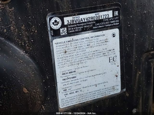 2024 CAN-AM MAVERICK X3 3JBVGAY42RE001723 Photo 9