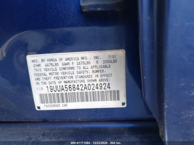 2002 ACURA 3.2TL 19UUA56842A024924 Photo 8