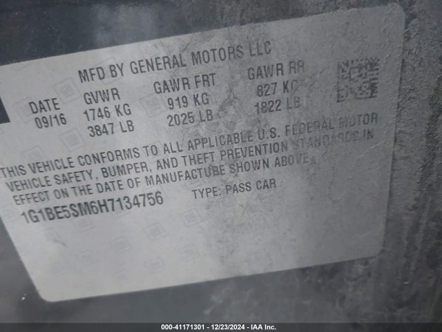 Chevrolet Cruze Lt Auto 2017 1G1BE5SM6H7134756 Image 9