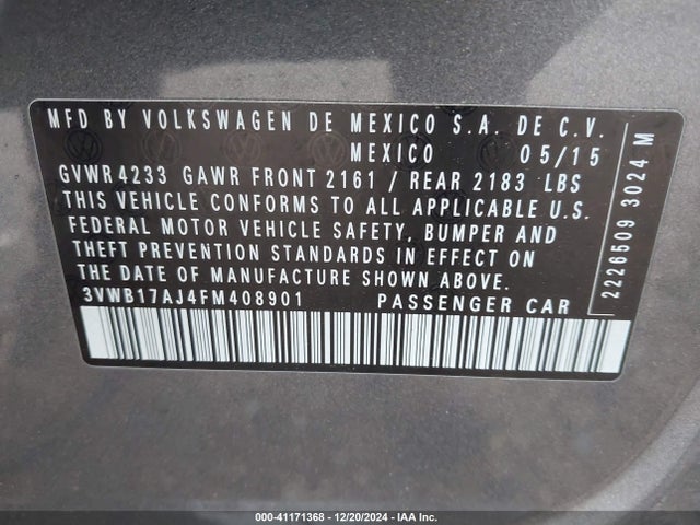 3VWB17AJ4FM408901 Volkswagen Jetta 1.8t Sport