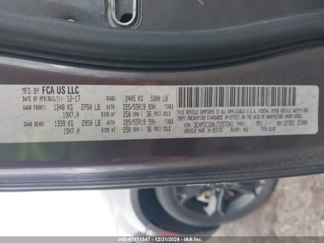 3C4PDCGB0JT257241 Dodge Journey Crossroad