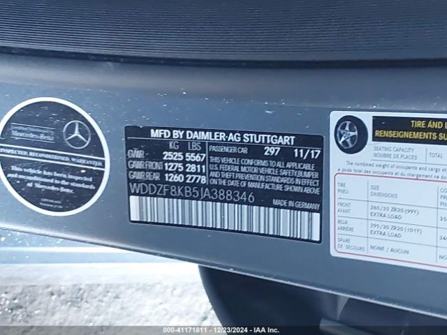2018 MERCEDES-BENZ AMG E 63 WDDZF8KB5JA388346 Photo 8