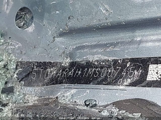 5TDHARAH1MS007454 Toyota Highlander Hybrid Xle