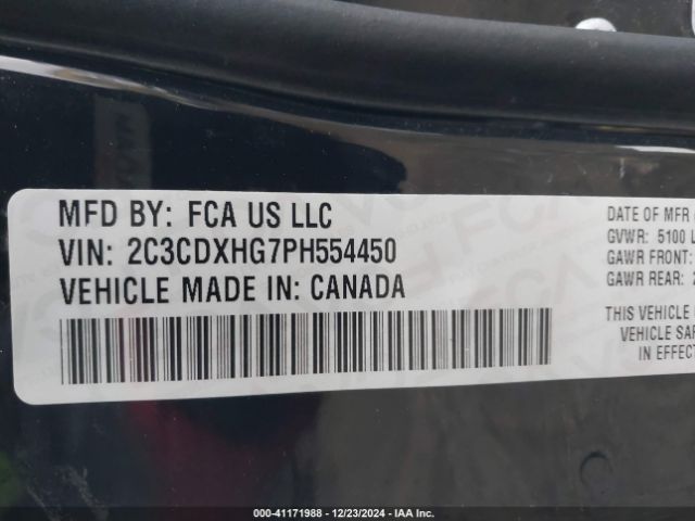 2C3CDXHG7PH554450 Dodge CHARGER GT