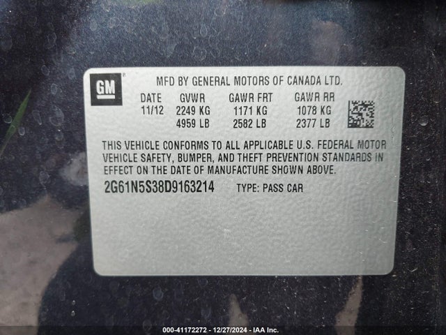 2013 CADILLAC XTS 2G61N5S38D9163214 Photo 8
