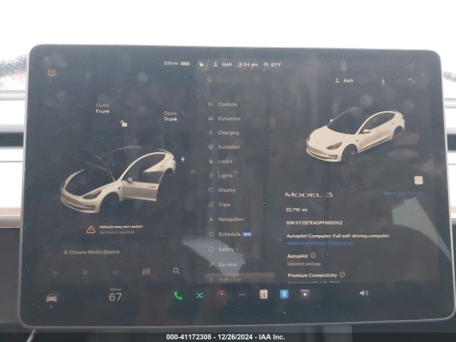 5YJ3E1EA5PF605052 Tesla Model 3 Rear-wheel Drive