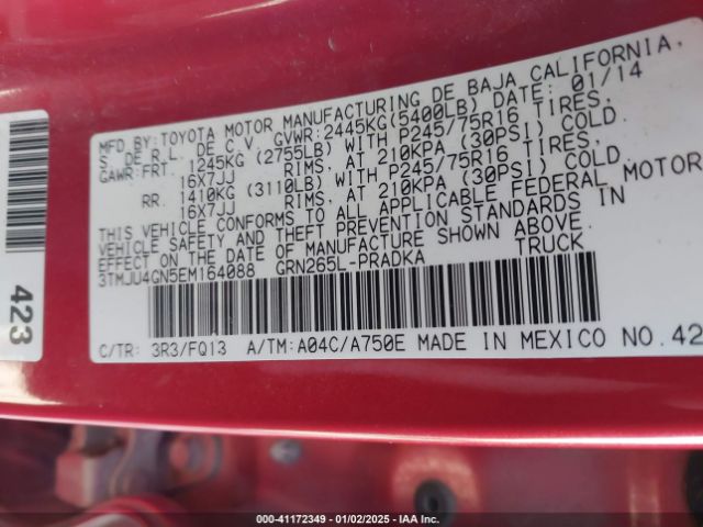 3TMJU4GN5EM164088 Toyota Tacoma Prerunner V6