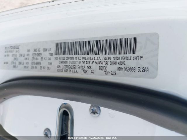 1C6RR6NG9GS170112 RAM 1500 Laramie