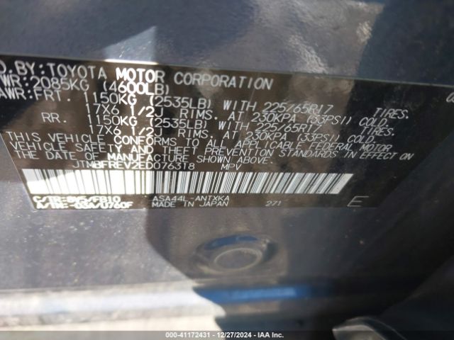 JTMBFREV2ED076318 Toyota RAV4 LE