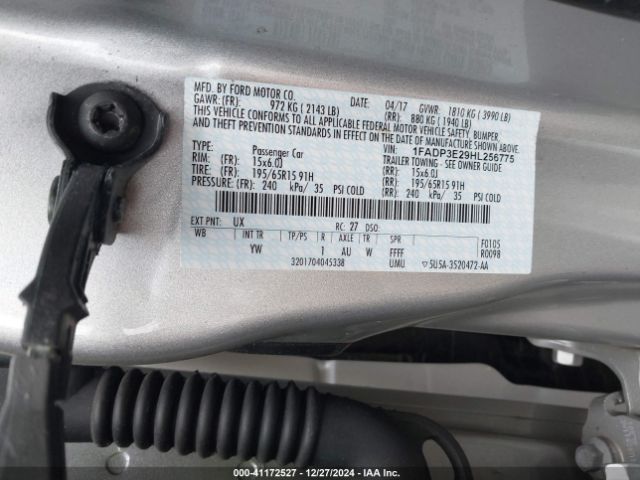 1FADP3E29HL256775 Ford FOCUS S