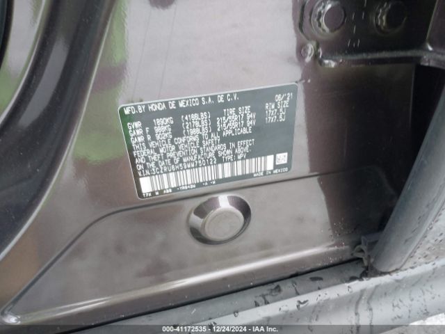 3CZRU6H59MM750122 Honda Hr-v Awd Ex
