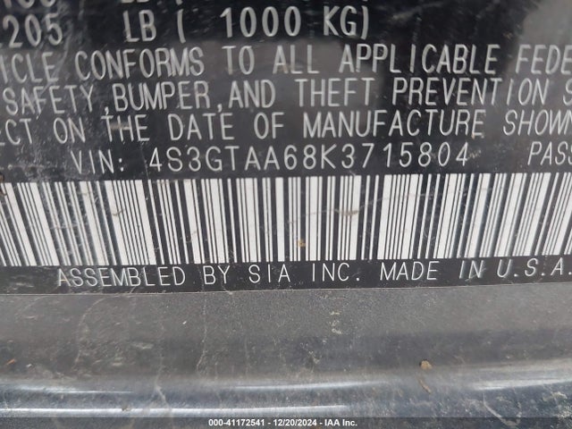4S3GTAA68K3715804 Subaru Impreza 2.0i