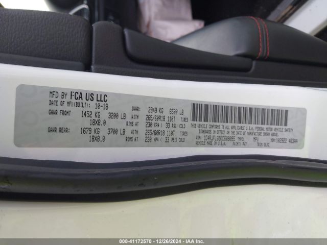1C4RJFLG5KC608095 Jeep Grand Cherokee Trailhawk 4x4