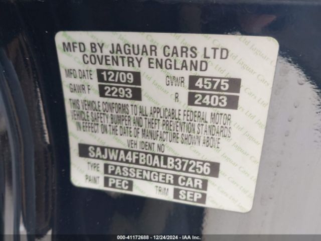 2010 JAGUAR XK SAJWA4FB0ALB37256 Photo 8