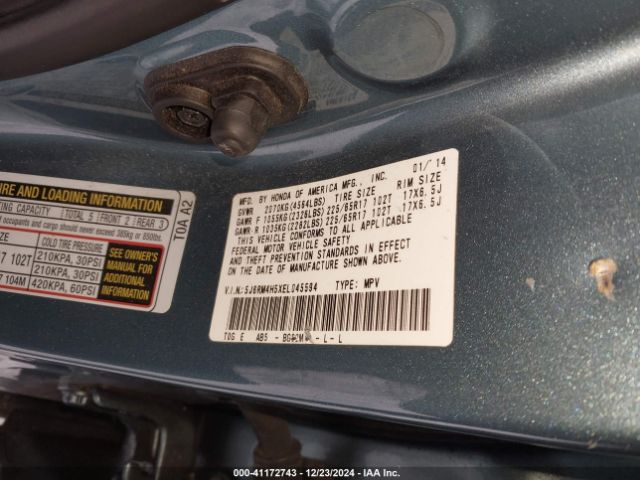 5J6RM4H5XEL045594 Honda CR-V EX