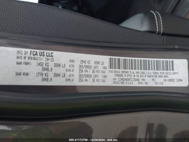 Dodge Durango Sxt 2015 1C4RDHAG4FC176448 Image 9