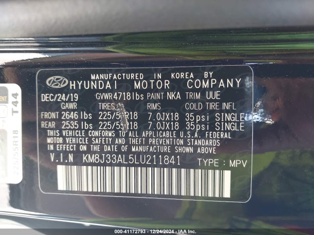 Hyundai Tucson Ultimate 2020 KM8J33AL5LU211841 Image 9