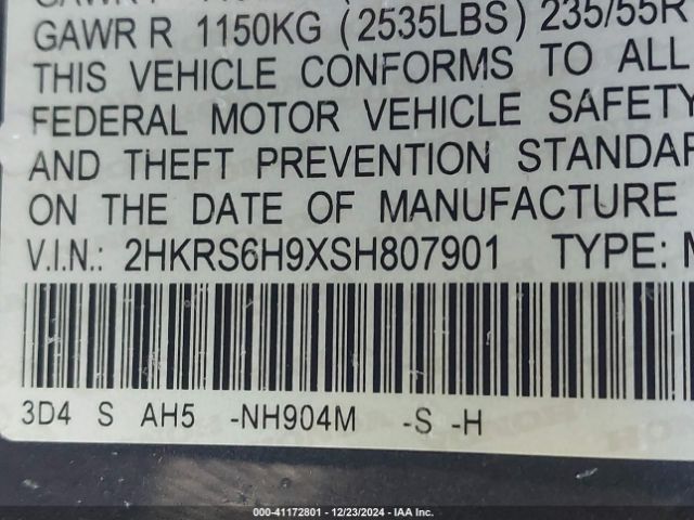 2HKRS6H9XSH807901 Honda Cr-v Hybrid Sport Touring