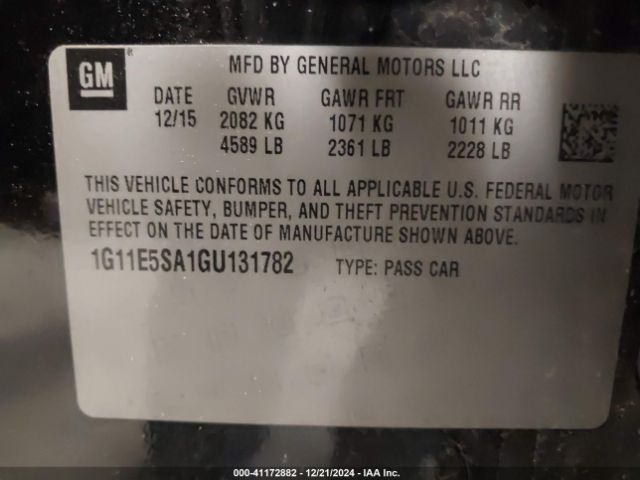 1G11E5SA1GU131782 Chevrolet Malibu Limited Ltz