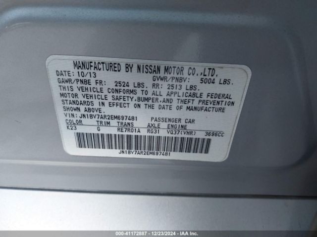 JN1BV7AR2EM697481 Infiniti Q50 Premium