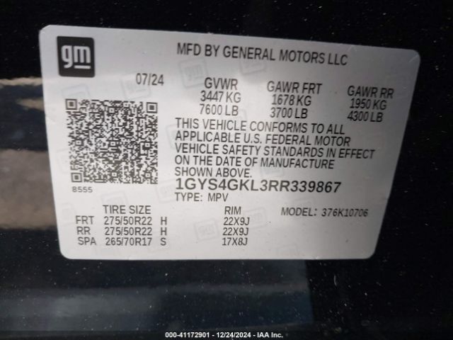 2024 CADILLAC ESCALADE 1GYS4GKL3RR339867 Photo 8
